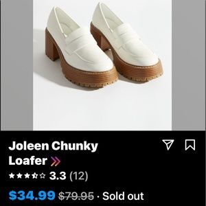 White platform loafers 7.5